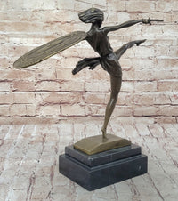 Amazonian Female Warrior Art - Bronze Sculpture by Bruno Zach