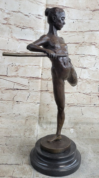 Ballerina Dancer Bronze Sculpture on Marble Base 14" x 8.5"