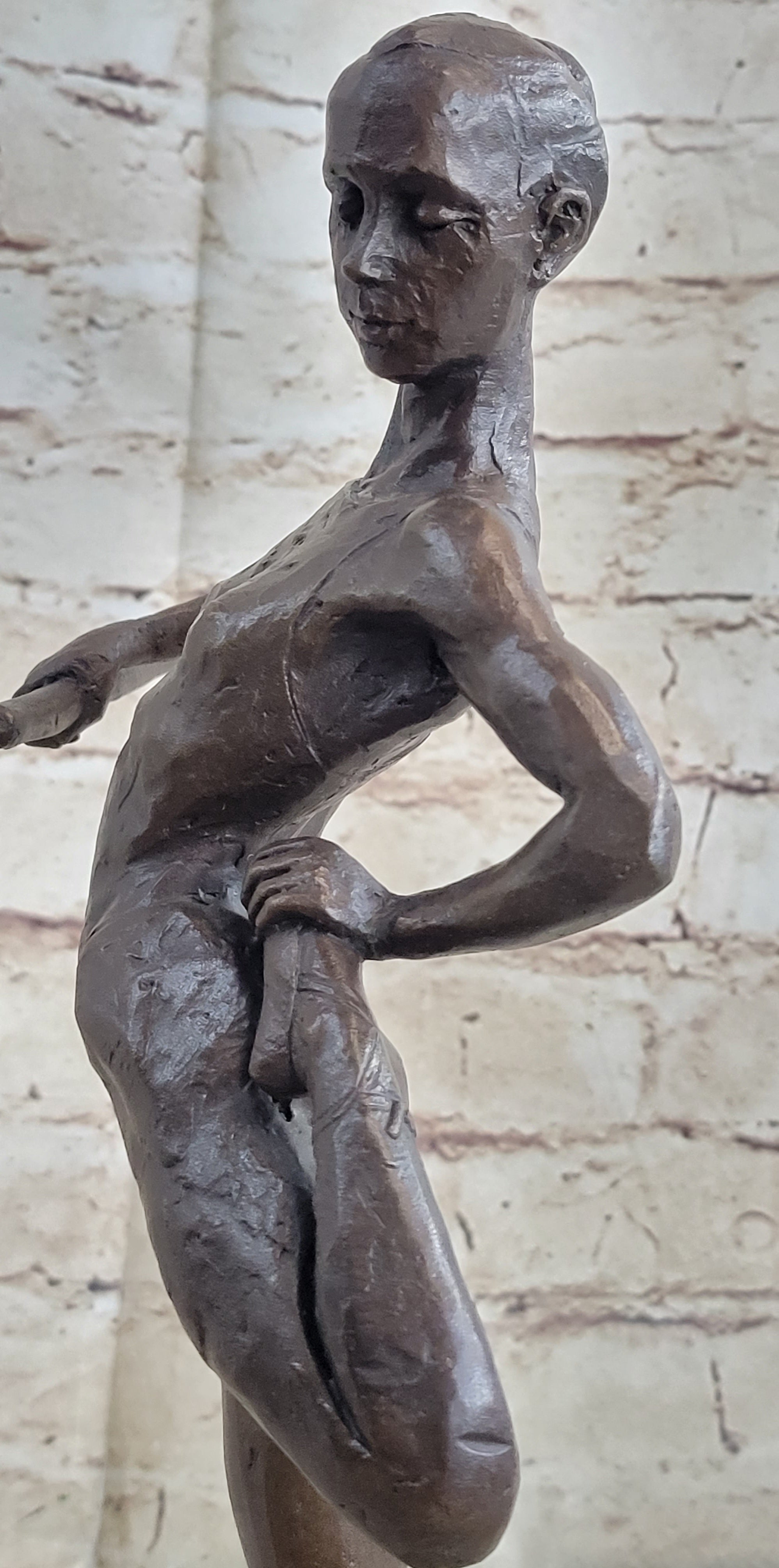 Ballerina Dancer Bronze Sculpture on Marble Base 14" x 8.5"