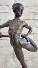 Ballerina Dancer Bronze Sculpture on Marble Base 14" x 8.5"