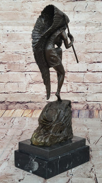 Native American Indian Woman Tribal Medicine Dance Shaman Bronze