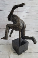 Running for the Money Bronze Metal Sculpture Statue of Man Covered in Currency Symbols 17" x 17"