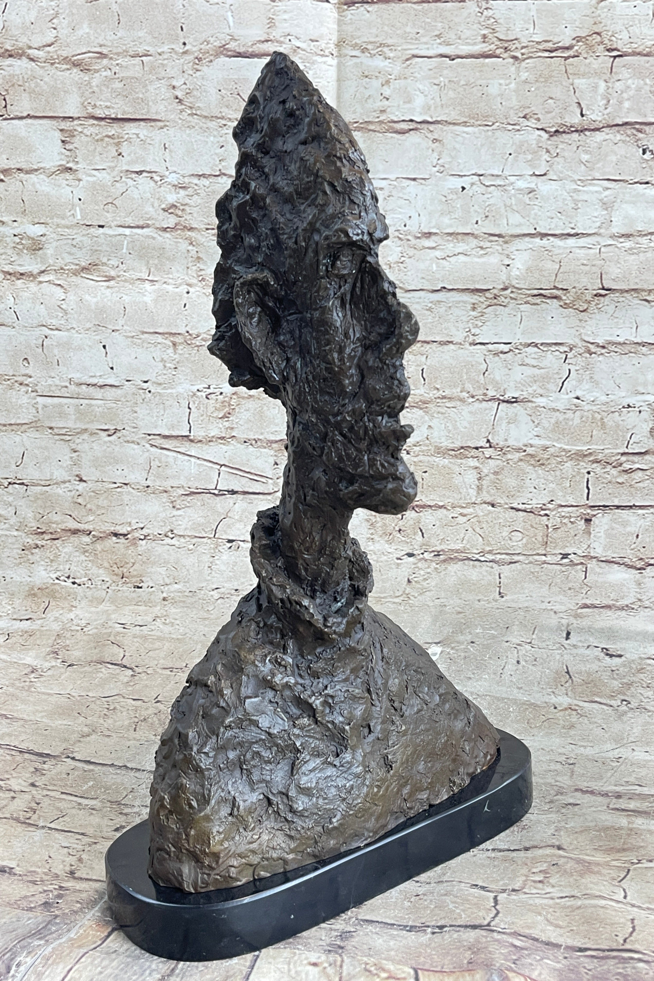 Bust of Diego by Alberto Giacometti Bronze Metal Brutalist Head