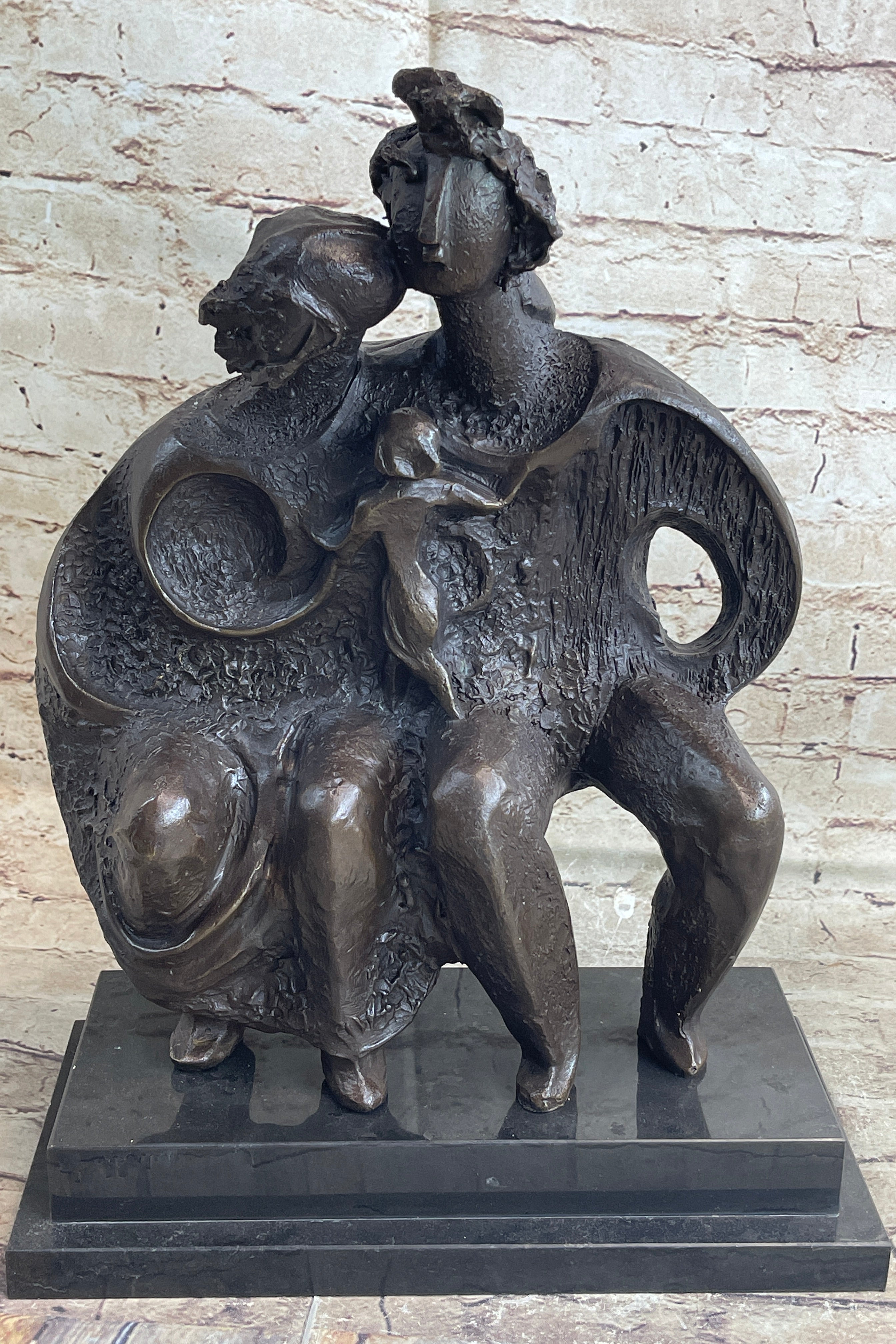 Family Group Bronze Sculpture Modern Art Abstract Dali