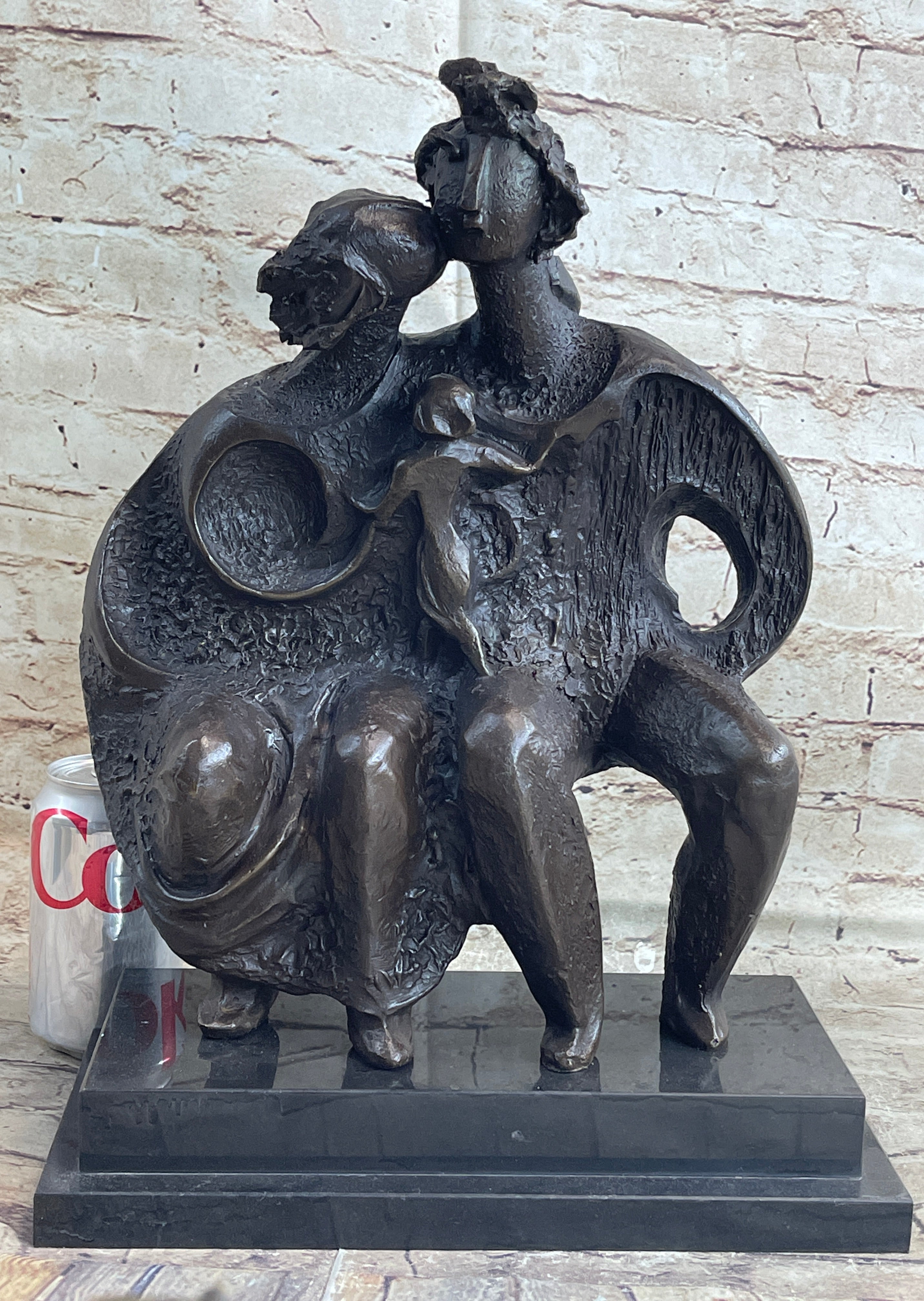Family Group Bronze Sculpture Modern Art Abstract Dali