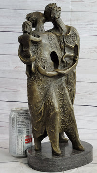 Salvador Dali Abstract Couple with Baby Bronze Sculpture