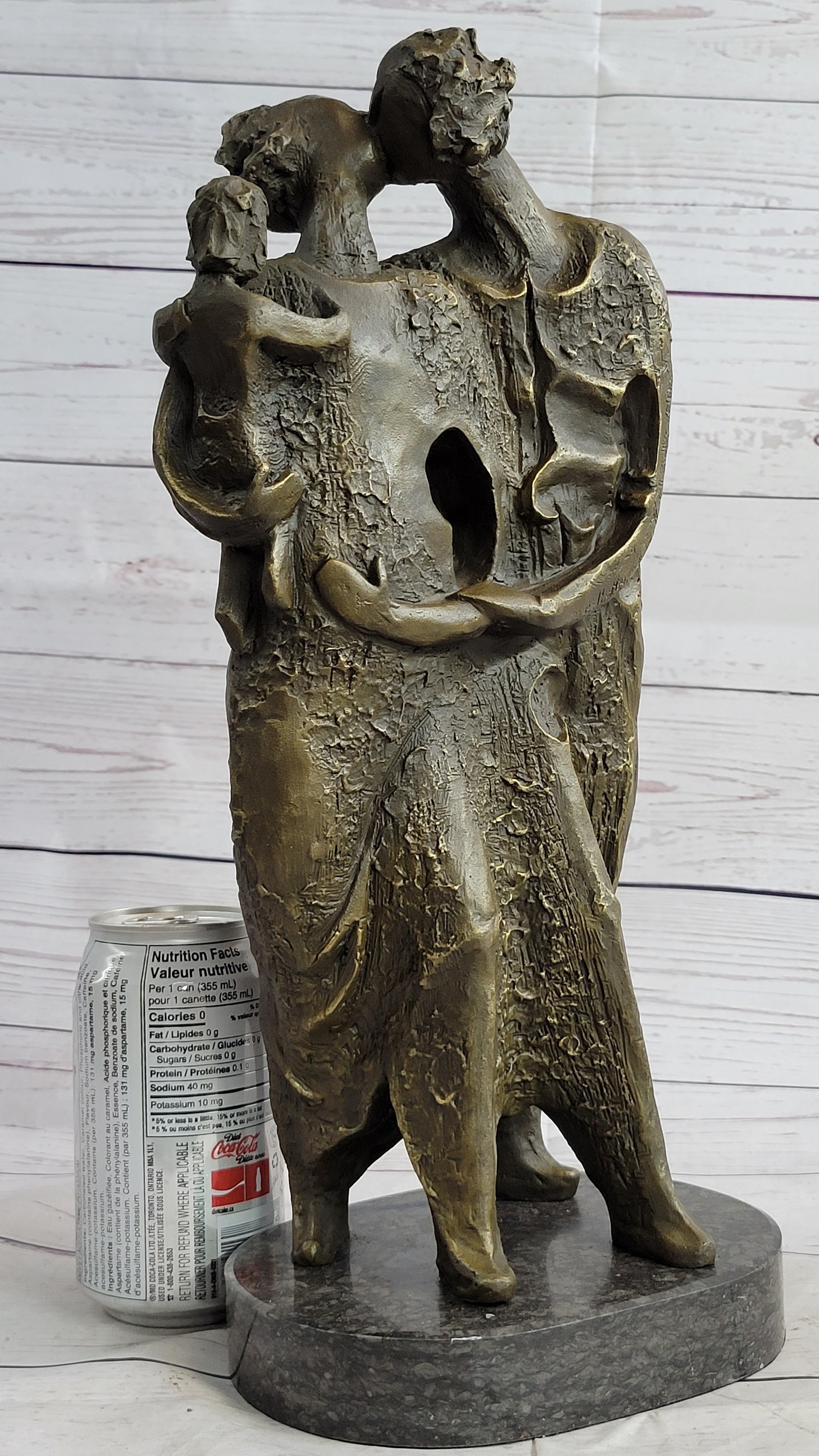 Salvador Dali Abstract Couple with Baby Bronze Sculpture
