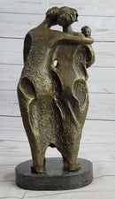 Salvador Dali Abstract Couple with Baby Bronze Sculpture