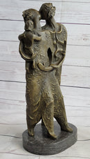 Salvador Dali Abstract Couple with Baby Bronze Sculpture