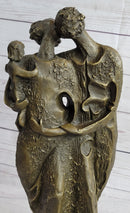 Salvador Dali Abstract Couple with Baby Bronze Sculpture