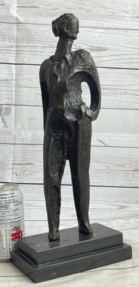 Abstract Surreal Female Figure Bronze Sculpture Salvador Dali 16"