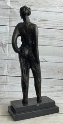 Abstract Surreal Female Figure Bronze Sculpture Salvador Dali 16"