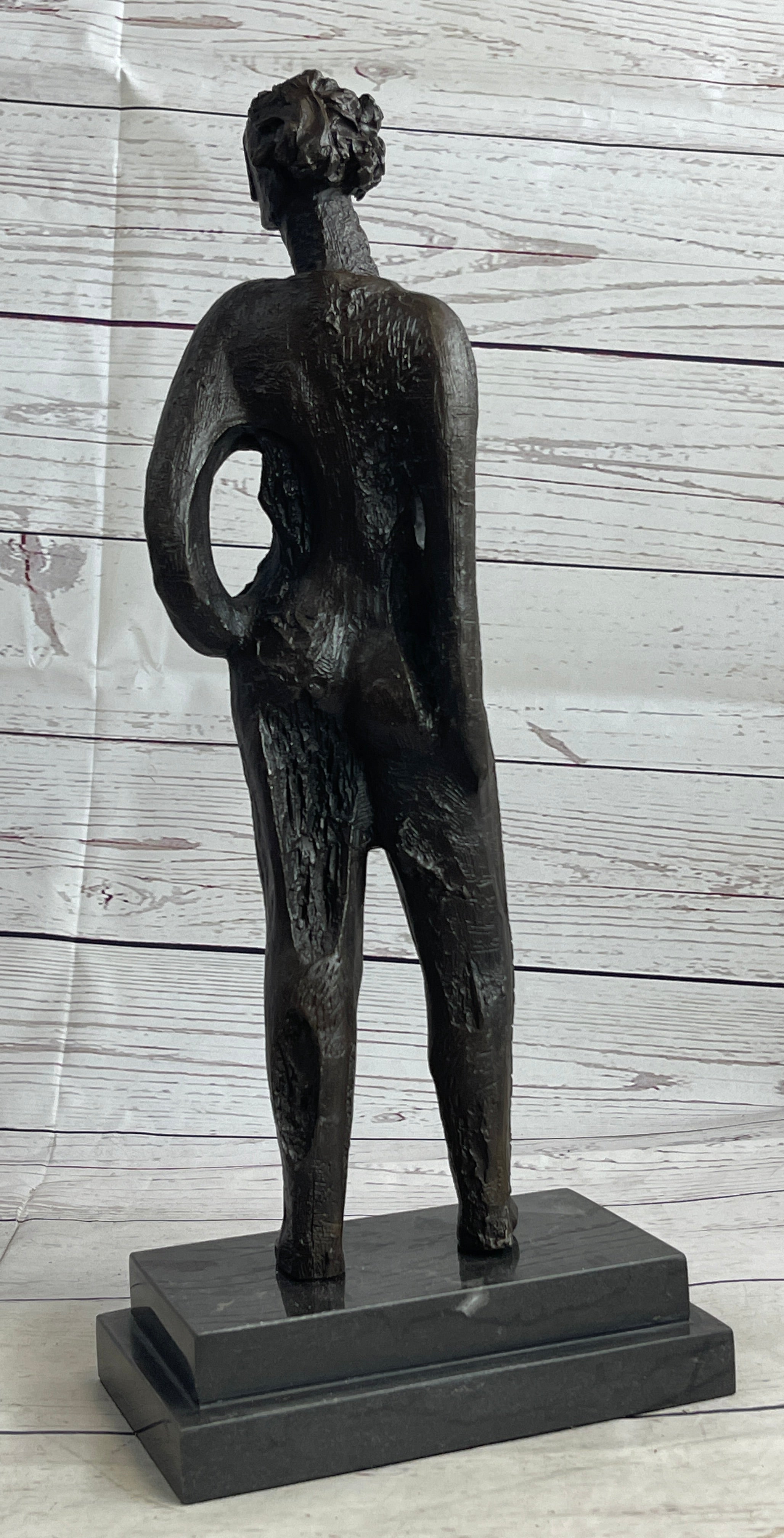 Abstract Surreal Female Figure Bronze Sculpture Salvador Dali 16"