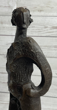 Abstract Surreal Female Figure Bronze Sculpture Salvador Dali 16"