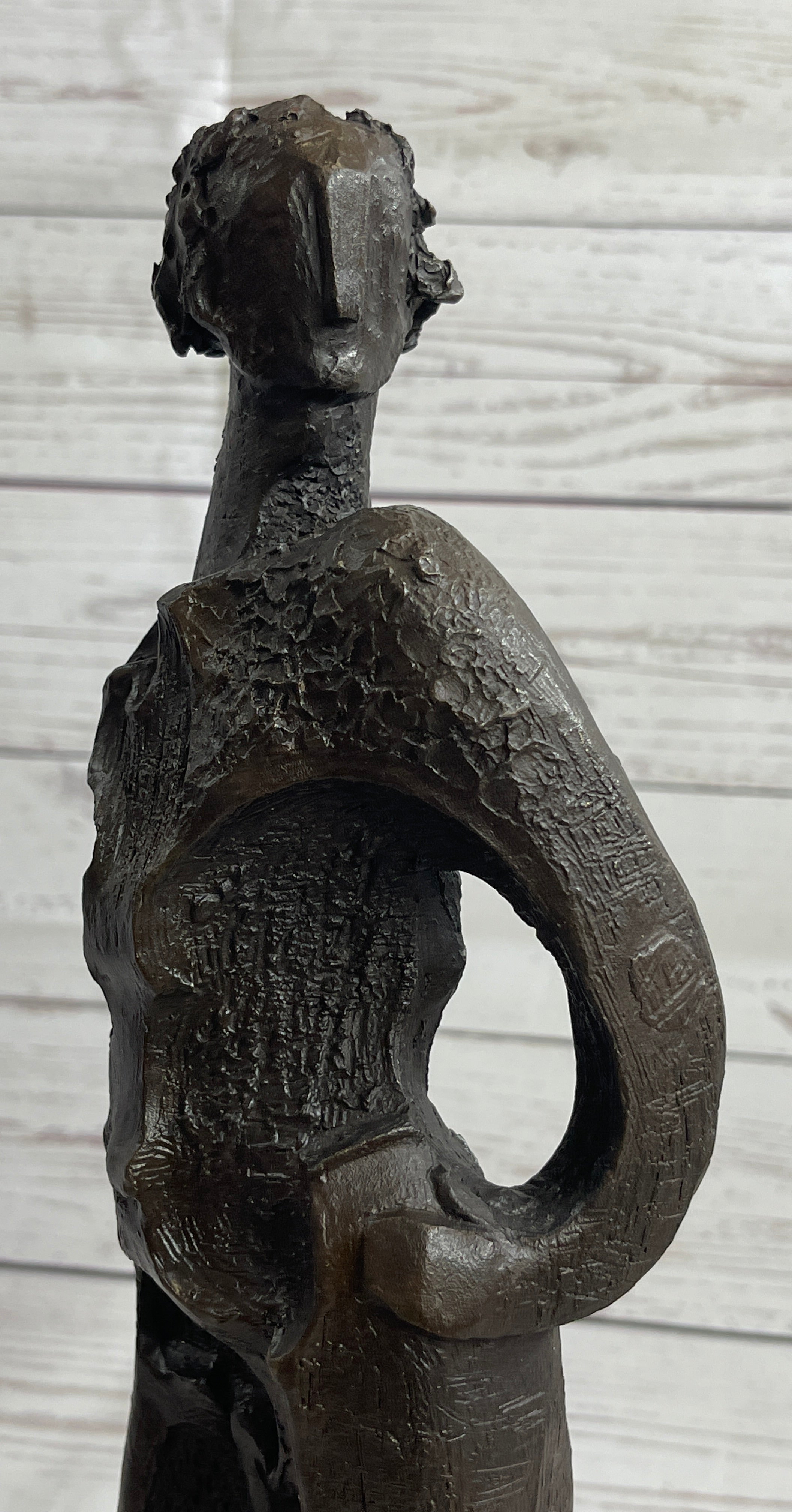 Abstract Surreal Female Figure Bronze Sculpture Salvador Dali 16"