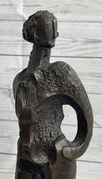 Abstract Surreal Female Figure Bronze Sculpture Salvador Dali 16"