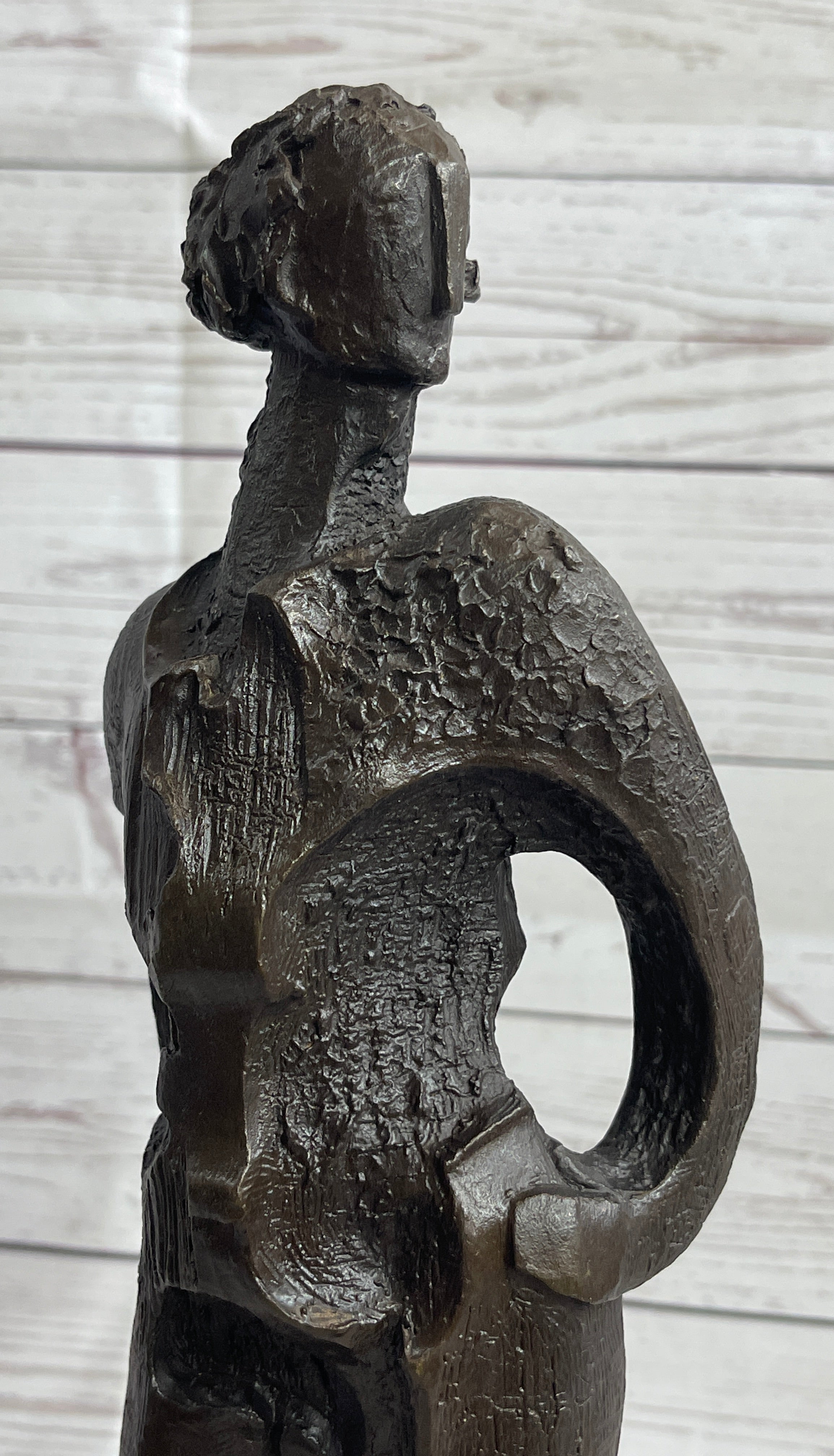 Abstract Surreal Female Figure Bronze Sculpture Salvador Dali 16"