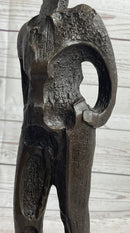 Abstract Surreal Female Figure Bronze Sculpture Salvador Dali 16"