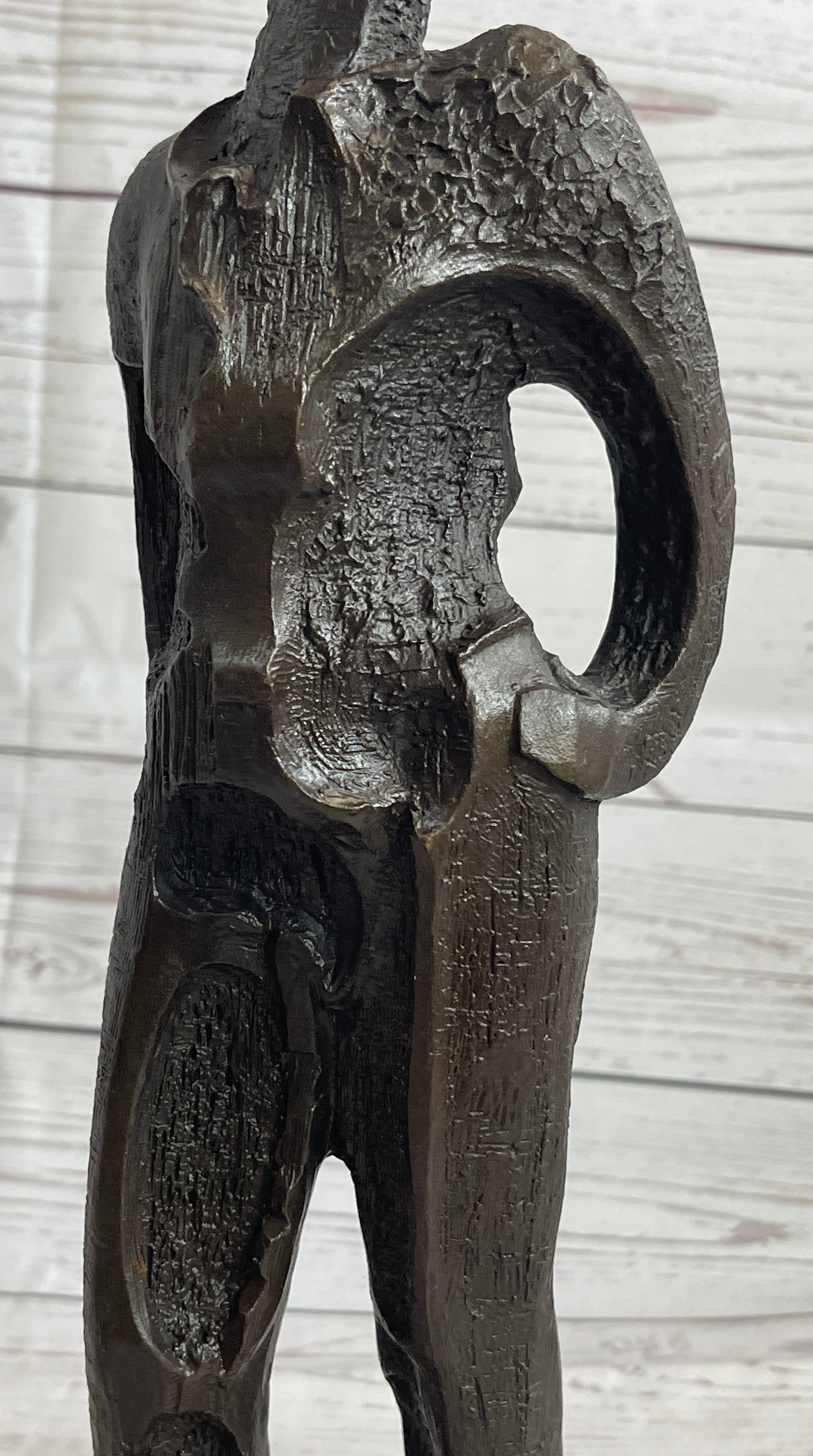Abstract Surreal Female Figure Bronze Sculpture Salvador Dali 16"