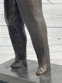 Abstract Surreal Female Figure Bronze Sculpture Salvador Dali 16"