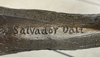 Abstract Surreal Female Figure Bronze Sculpture Salvador Dali 16"
