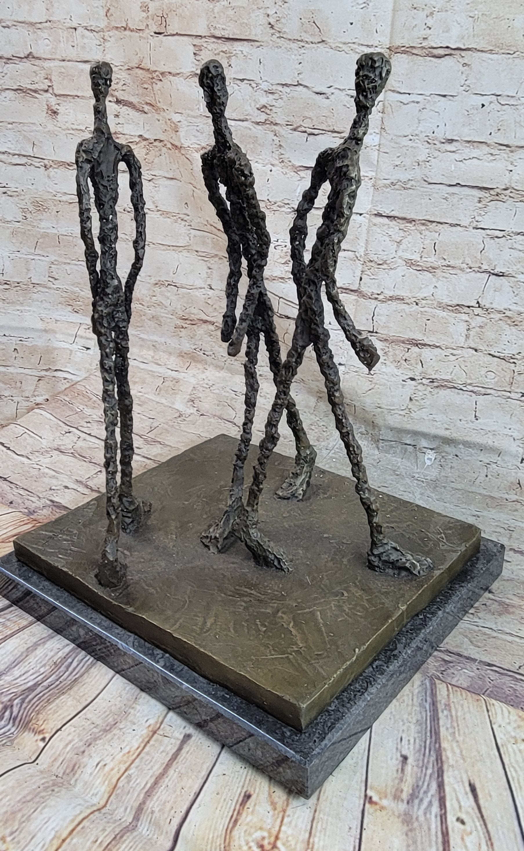 Three Walking Man by Gia Hot Cast Bronze Sculpture
