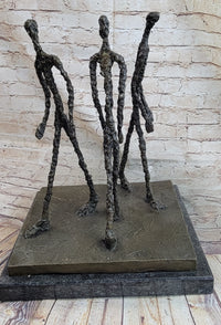 Three Walking Man by Gia Hot Cast Bronze Sculpture
