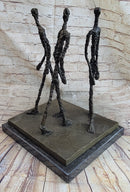 Three Walking Man by Gia Hot Cast Bronze Sculpture