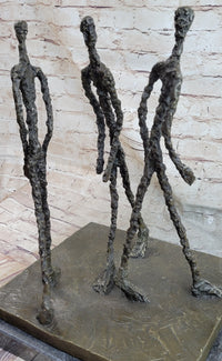 Three Walking Man by Gia Hot Cast Bronze Sculpture