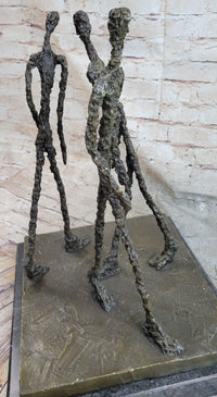Three Walking Man by Gia Hot Cast Bronze Sculpture