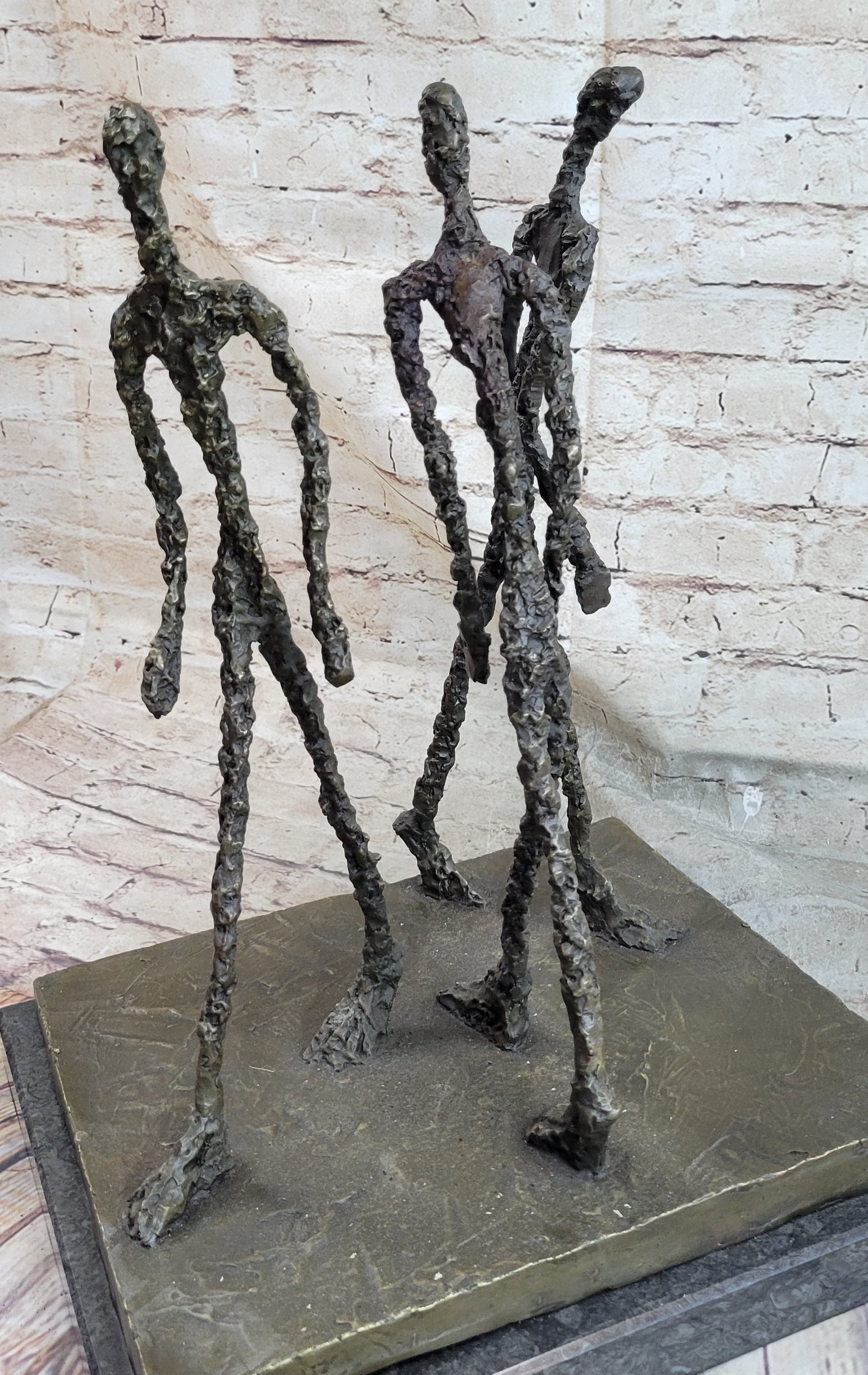 Three Walking Man by Gia Hot Cast Bronze Sculpture