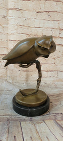 Modern Art Abstract Owl Bird Figure on Marble Base 10" x 10"