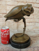 Modern Art Abstract Owl Bird Figure on Marble Base 10" x 10"