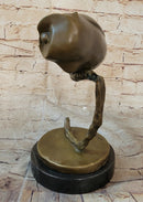 Modern Art Abstract Owl Bird Figure on Marble Base 10" x 10"