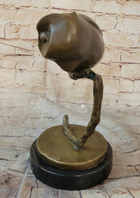 Modern Art Abstract Owl Bird Figure on Marble Base 10" x 10"