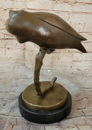 Modern Art Abstract Owl Bird Figure on Marble Base 10" x 10"
