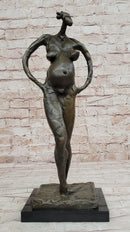 Pregnant Female Abstract Surreal Bronze Figure Statue Sculpture Salvador Dali 16" x 6"