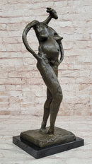 Pregnant Female Abstract Surreal Bronze Figure Statue Sculpture Salvador Dali 16" x 6"