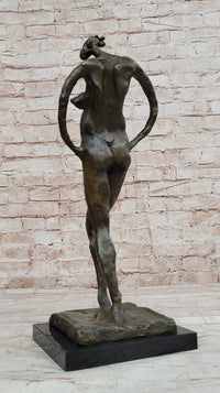 Pregnant Female Abstract Surreal Bronze Figure Statue Sculpture Salvador Dali 16" x 6"