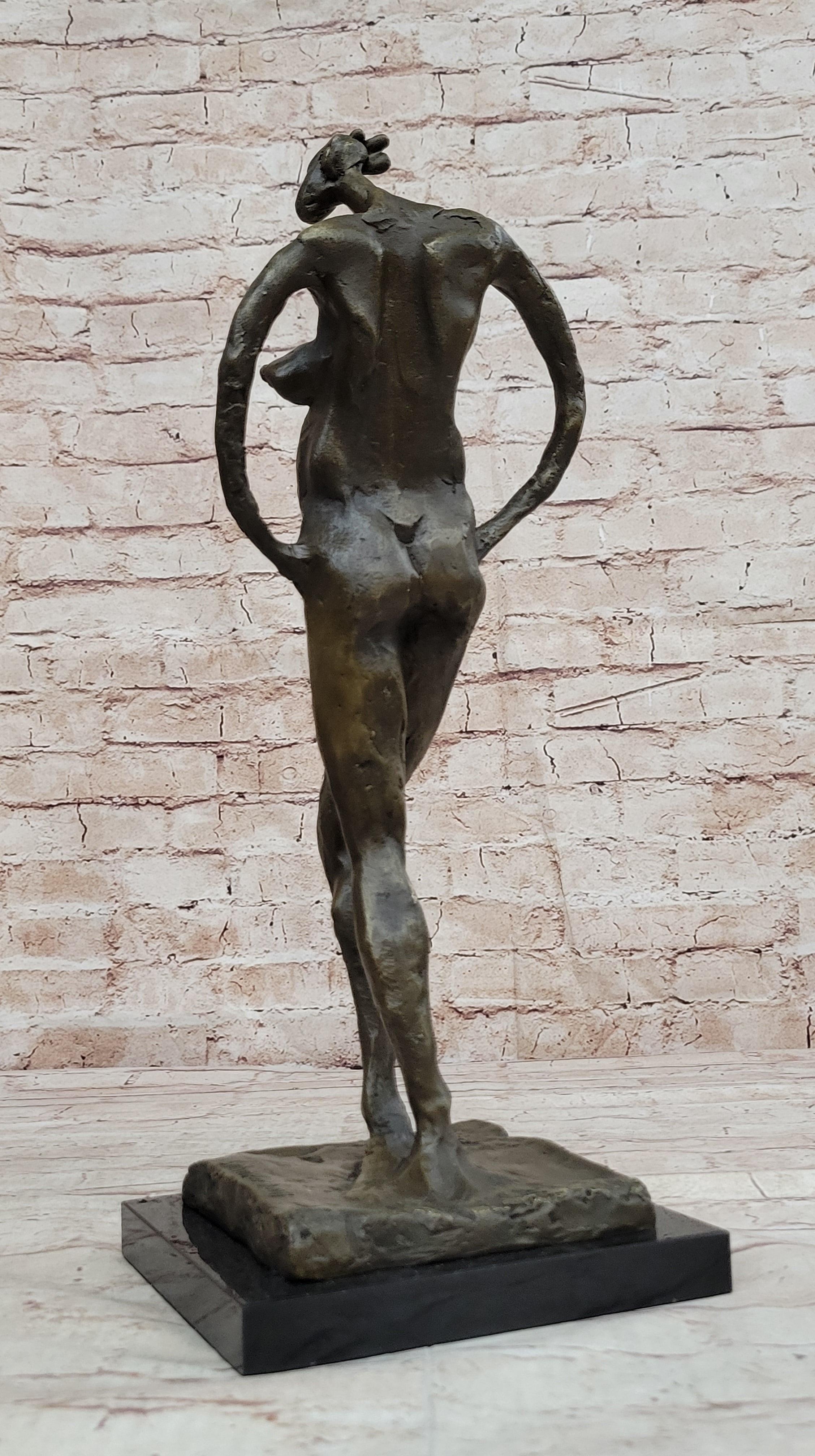Pregnant Female Abstract Surreal Bronze Figure Statue Sculpture Salvador Dali 16" x 6"