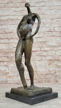 Pregnant Female Abstract Surreal Bronze Figure Statue Sculpture Salvador Dali 16" x 6"