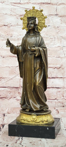 Saint Barbara Bronze Sculpture Catholic Religious Figure Fine Art Collectible
