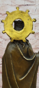 Saint Barbara Bronze Sculpture Catholic Religious Figure Fine Art Collectible