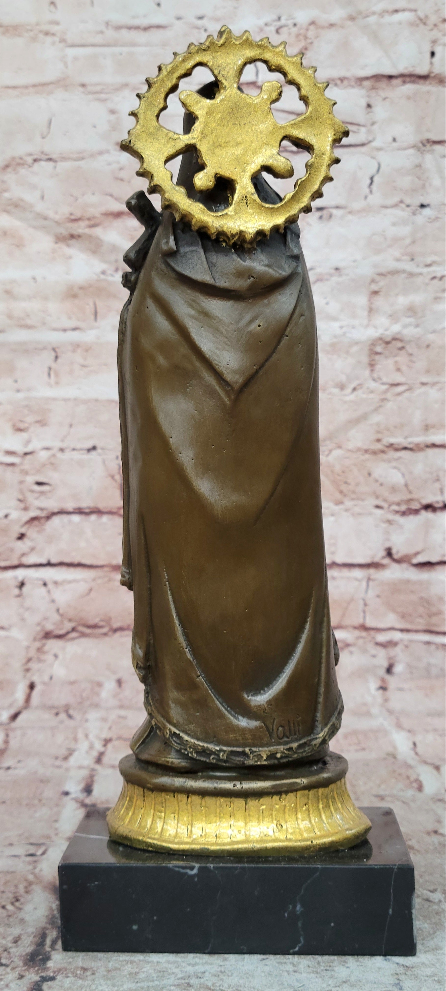 Bronze statue LITTLE FLOWER OF JESUS Clutching a Cross Hot Cast Classic Artwork