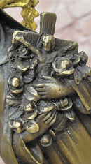 Bronze statue LITTLE FLOWER OF JESUS Clutching a Cross Hot Cast Classic Artwork