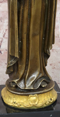 Bronze statue LITTLE FLOWER OF JESUS Clutching a Cross Hot Cast Classic Artwork