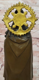 Bronze statue LITTLE FLOWER OF JESUS Clutching a Cross Hot Cast Classic Artwork