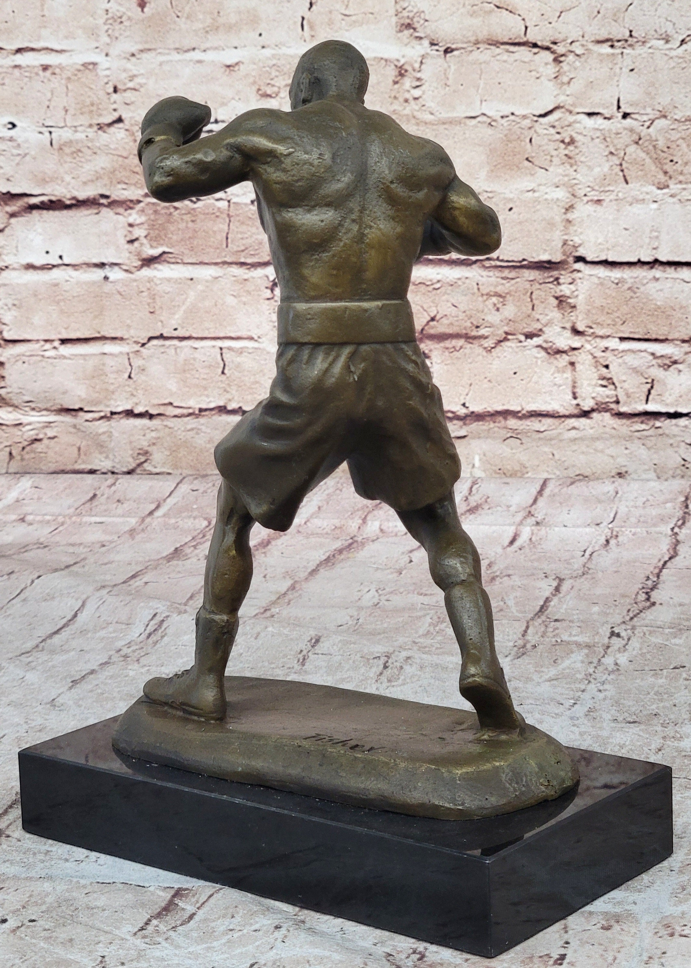 Mike Tyson Boxing Champ Bronze Sculpture Marble Base Sale