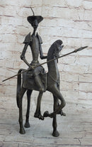 Salvador Dali 'Don Quixote' Bronze Sculpture On Horse