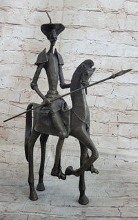 Salvador Dali 'Don Quixote' Bronze Sculpture On Horse